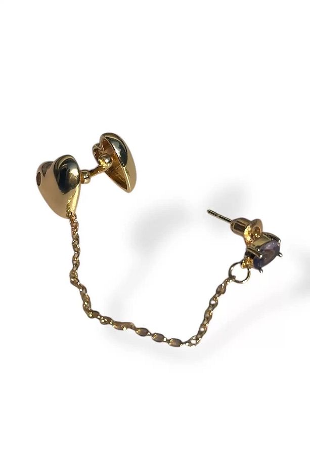 ALTIN RENK KALP FİGÜRLÜ EAR CUFF KÜPE (TEK - 2