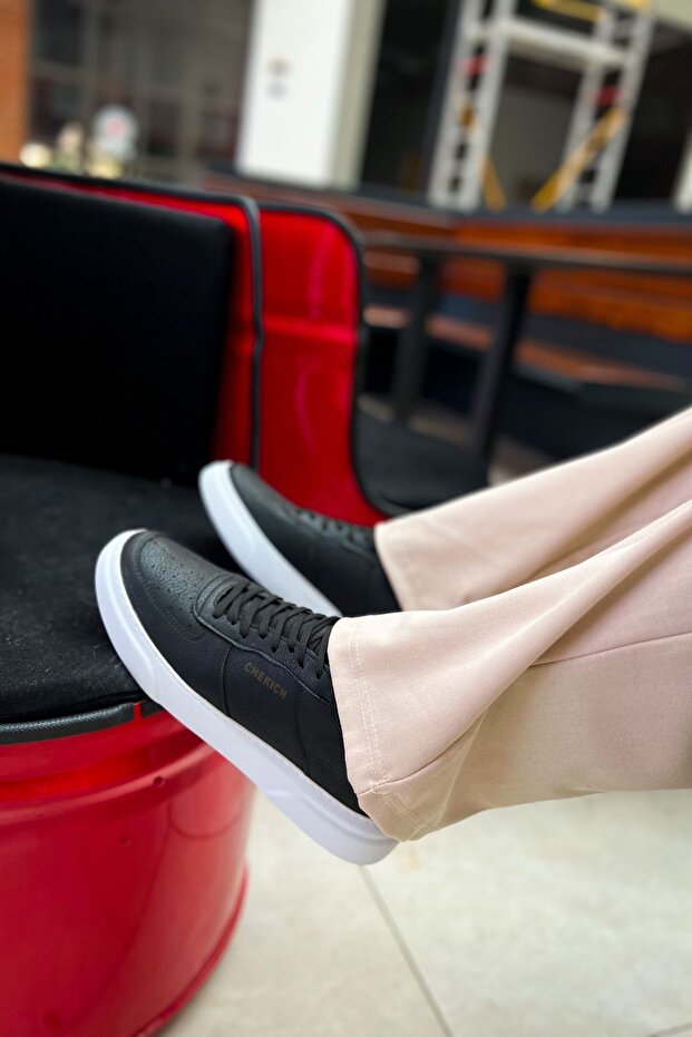 Lace-up Men's Casual Shoes Black Black