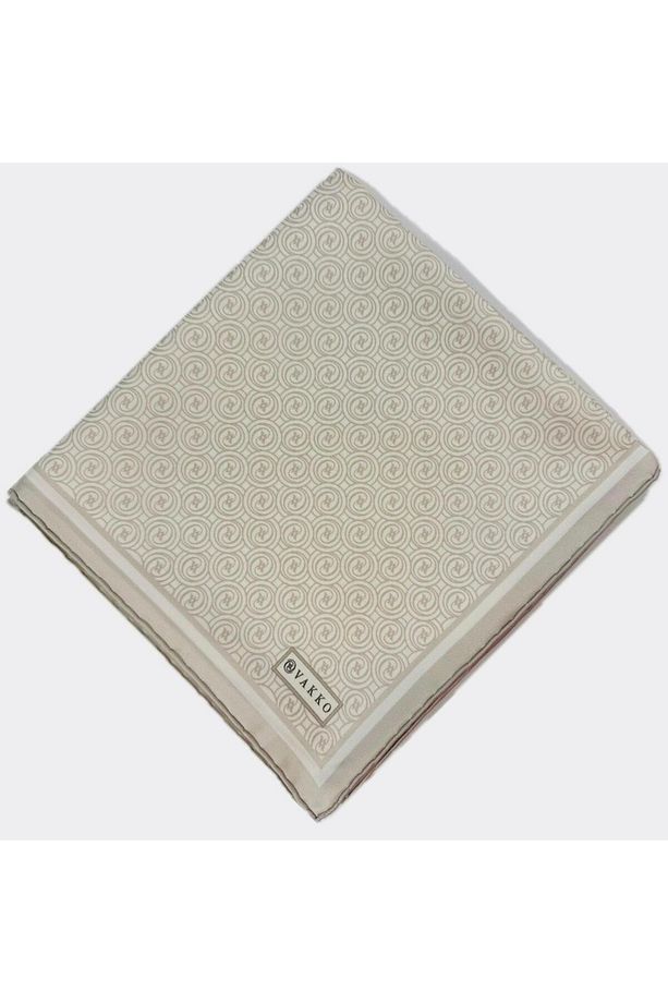 Tivil Monogram Ipek Eşarp 41408-ekru - 1