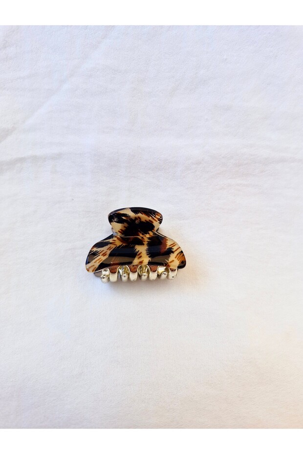 Leopard Pattern Bone Clothespin Buckle 4 cm (1 Pcs)
