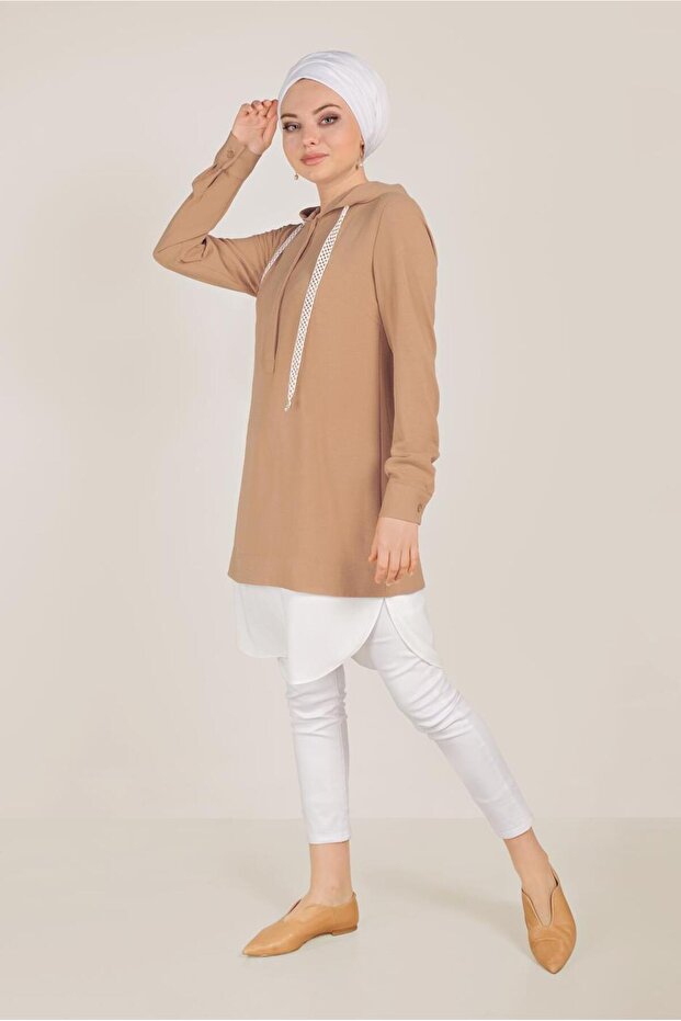 PAMUKLU GÖMLEK PARÇALI TUNİK 40512 - 2