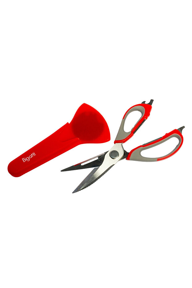 Red 24cm Kitchen Scissors - 1