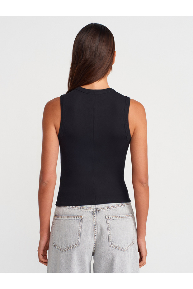 21059 Fitilli Top-Siyah - 2