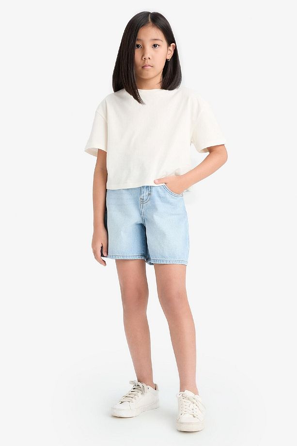 Kız Çocuk Jean Şort E0110A825SM - 4