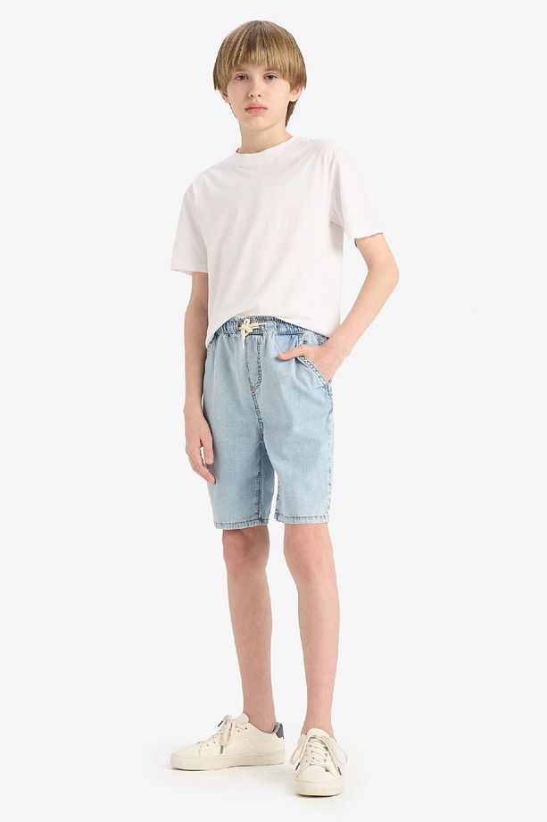 Erkek Çocuk Esnek Belli Jean Şort B5764A825SM - 3