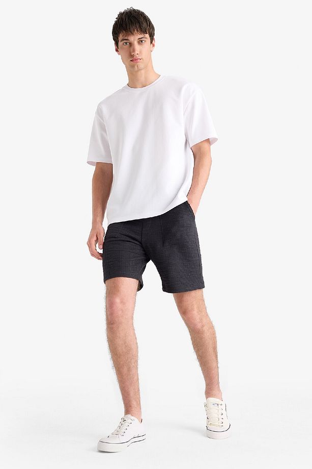 Relax Fit Beli Bağcıklı Bermuda Şort E1236AX25SM - 3