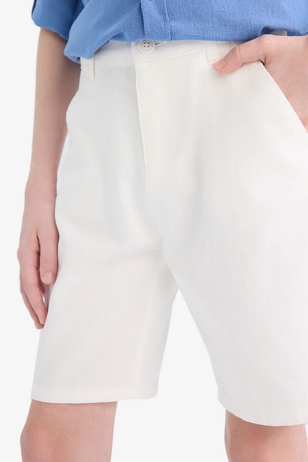 Erkek Çocuk Cepli Basic Düz Gabardin Şort C2955A825SM - 6