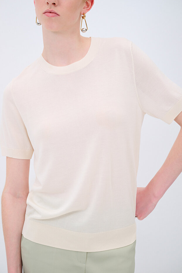 Kısa Kol Triko Bluz - 2