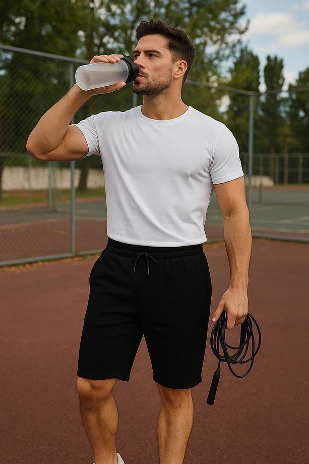 Erkek Siyah Regular Fit Şort & Bermuda - 1