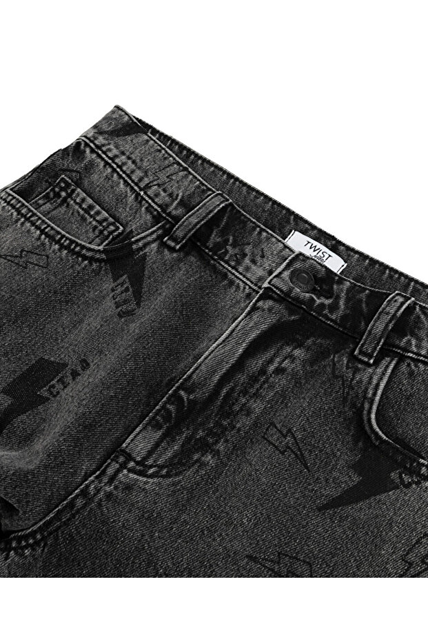 EL BOYAMASI EFEKTLİ JEAN ŞORT - 4