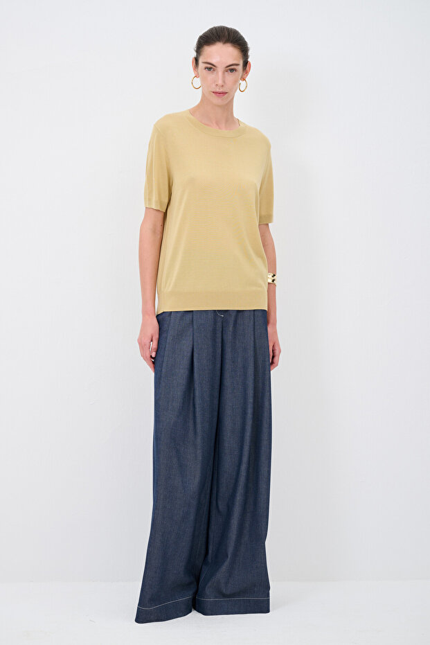 Kısa Kol Triko Bluz - 3