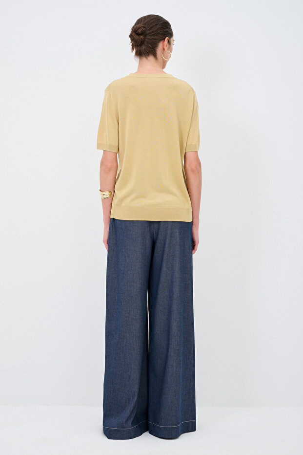 Kısa Kol Triko Bluz - 6