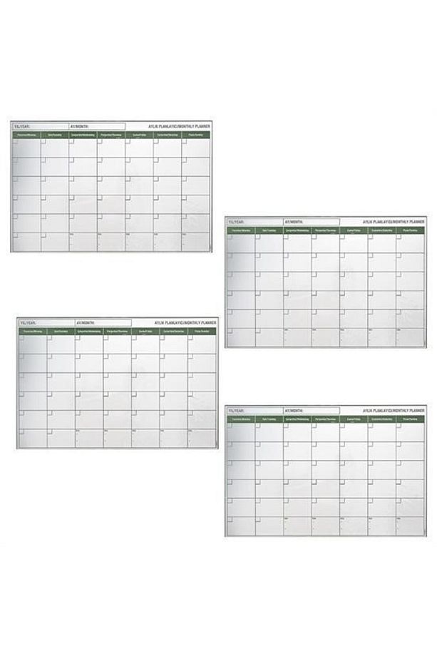 haftalık planlayıcı Manyetik Yapışkanlı Bir Aylık Program Planlayıcı Takvim 85x56 cm - 5