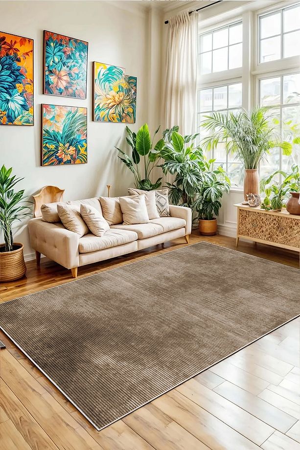 Makinede yıkanabilir kaymaz taban leke tutmaz mutfak halısı salon halısı ve yolluk/8084 Dikdörtgen - 1