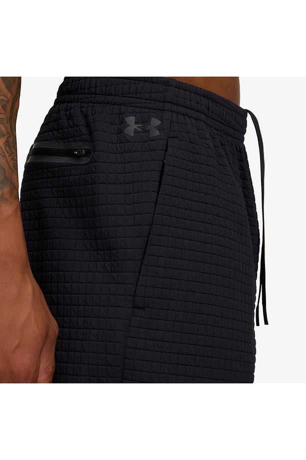 Fleece Grid Erkek Siyah Şort - 4