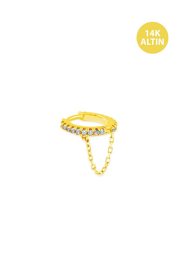 Tamtur Helix Hoop 8,0 mm (18 Gauge), 14KAltın Kıkırdak Küpe/Piercing (TEK Satılır) - 1