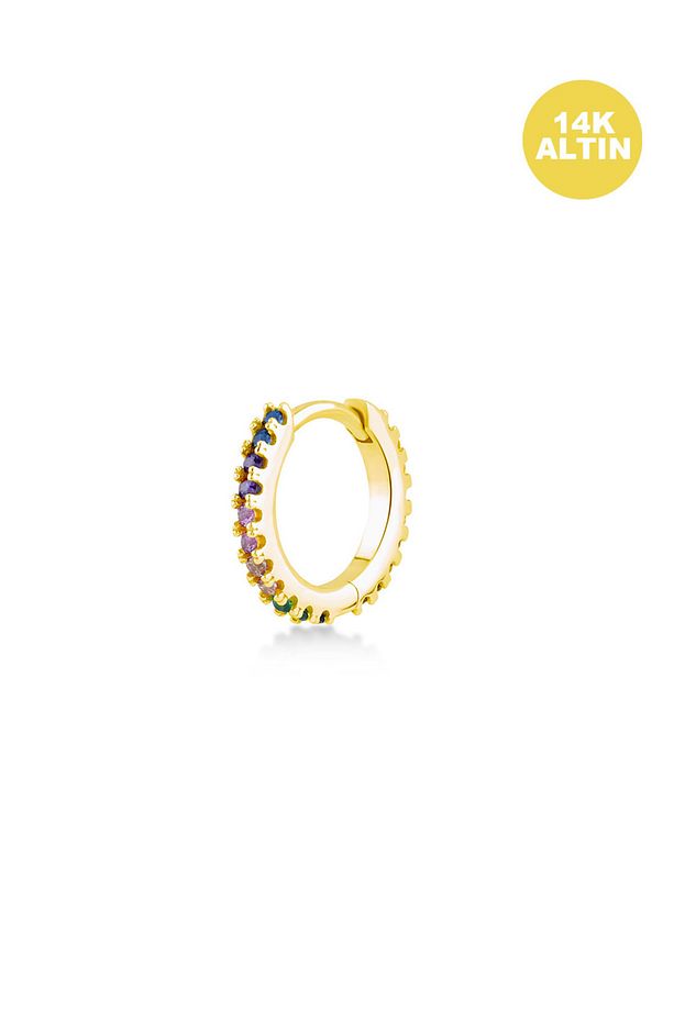 Tamtur Helix Hoop 8,0 mm (18 Gauge), 14KAltın Kıkırdak Küpe/Piercing (TEK Satılır) - 1