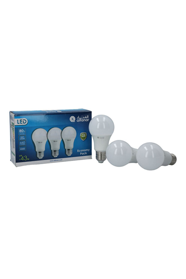 مجموعة DL الترويجية لمصباح LED 6 وات موفر للطاقة وخالي من الوميض