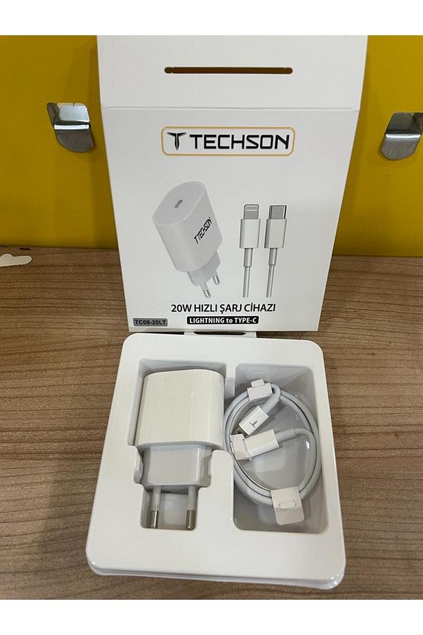 Techson Type-c Şarjı Iphone Uyumlu 15 16 Serisi Hızlı Şarz Aleti(ADAPTÖR TYPE-C KABLO) - 2