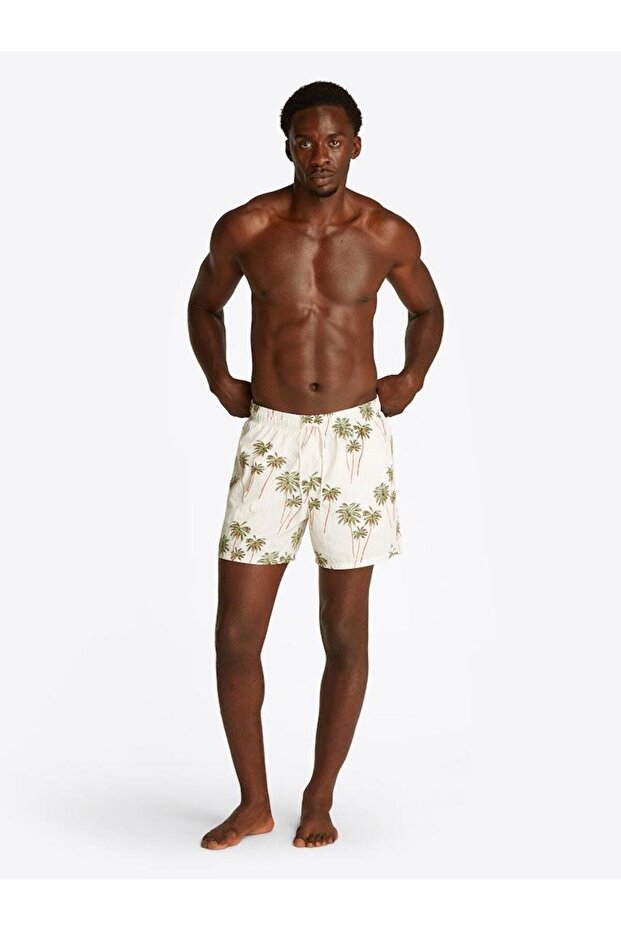 Erkek MEDIUM DRAWSTRING PRINT Deniz Şortu - 1