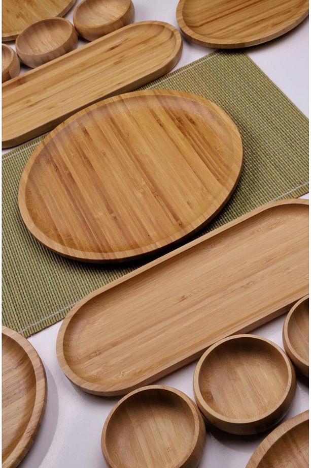 Bambu Harmony 6 Kişilik 15 Parça Bambu Kahvaltı Seti - Kahvaltı Takımı Sunum Seti - 4