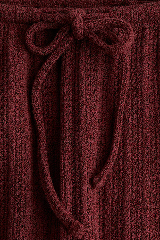 Tekstüre Triko Pantolon - 6