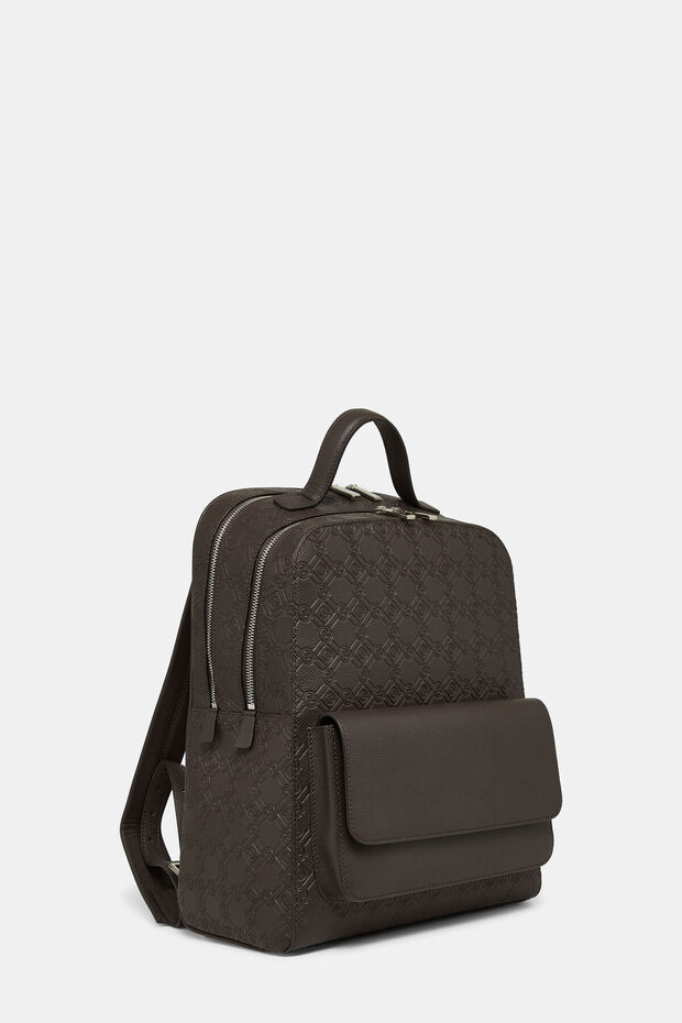 KAHVE MONOGRAM DERİ ÇANTA - 2