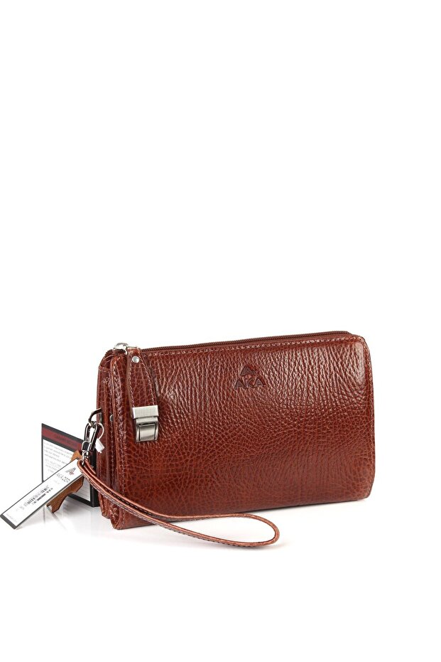 Leather Tan Clutch Bag 319 63
