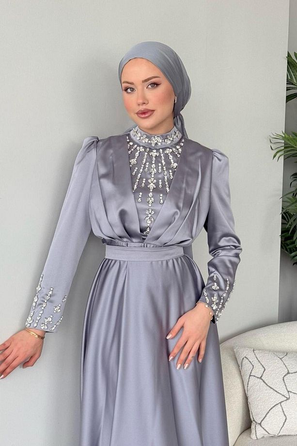 Gülnu Abiye Gri - 2