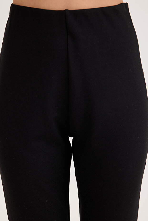 İspanyol Paça Beli Lastikli Pantolon - 4