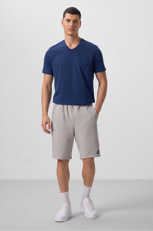 Taş Yüzeyi Dokulu Oversize Erkek Şort - 81288 - 1