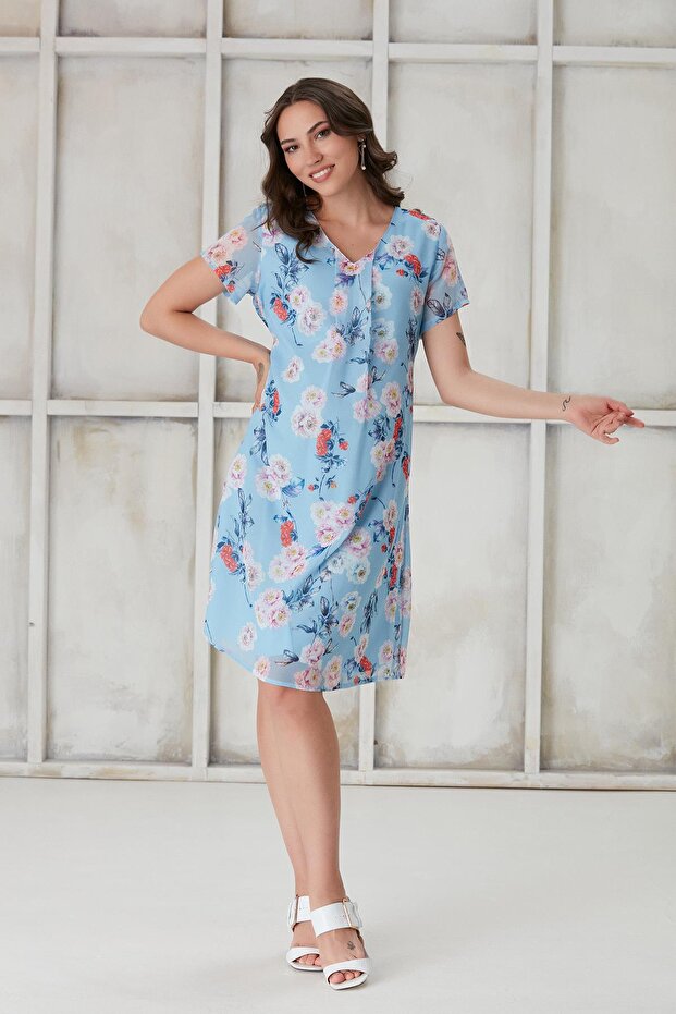 ŞİFON HAMİLE ELBİSE - 4