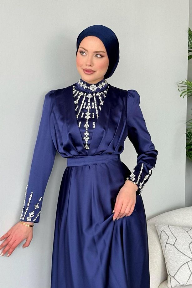Gülnu Abiye Lacivert - 1