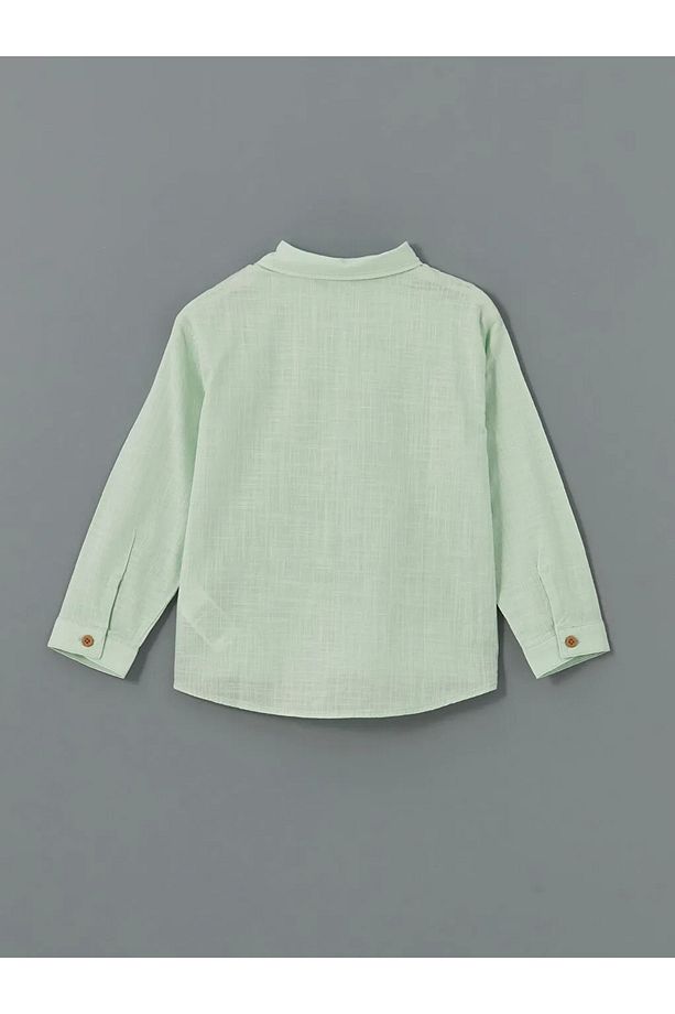 Lcw Kids Yeşil Basic Pamuklu Erkek Çocuk Gömlek Ve Pantolon 2'li - 6