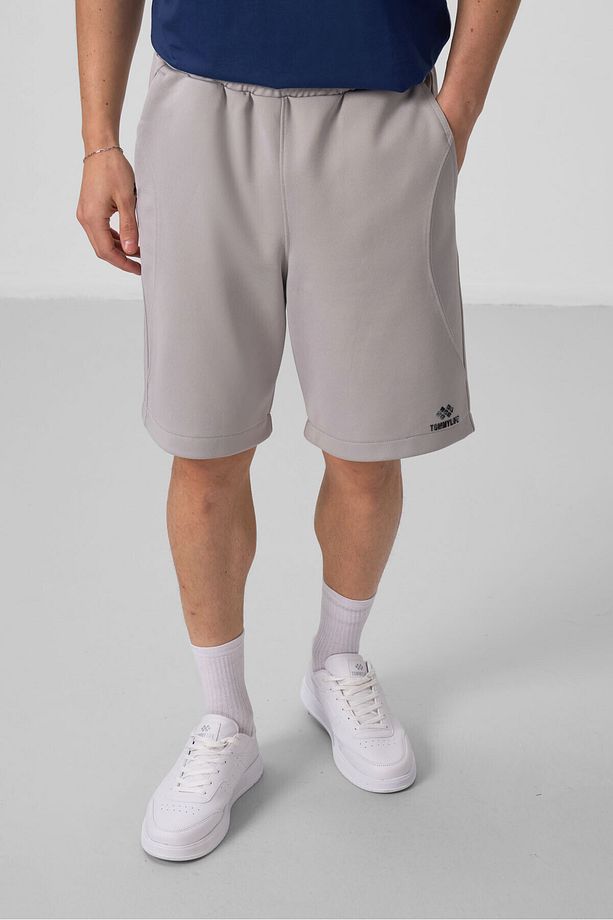 Taş Yüzeyi Dokulu Oversize Erkek Şort - 81288 - 3