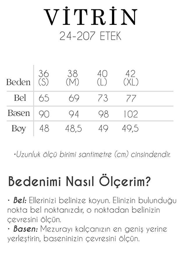 Beli Lastikli Süet Etek - 7