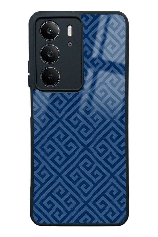 Oppo Realme C75 Blue Motif Design Glossy Phone Case