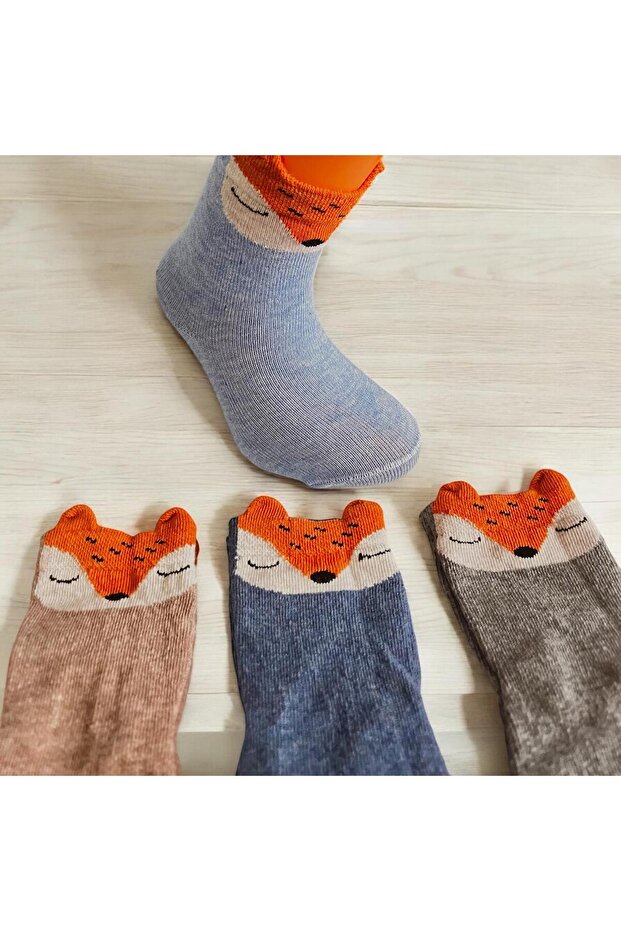 Fox Patterned Socks - 2