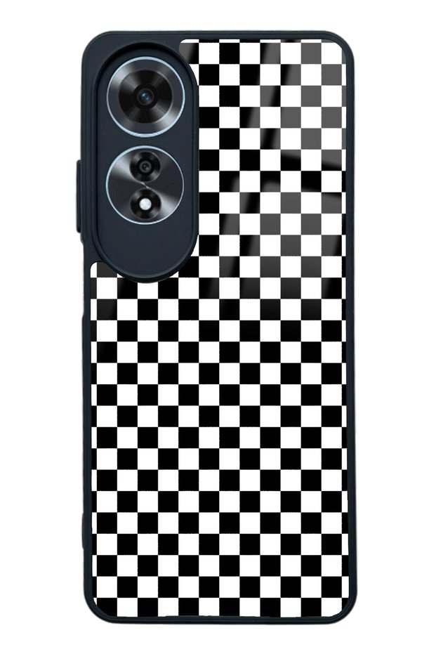 Oppo A60 Checkered Design Glossy Phone Case