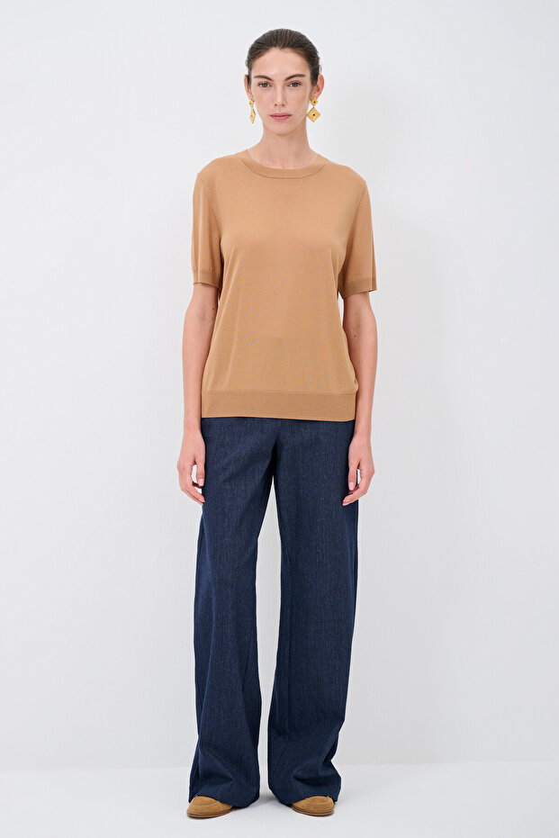 Kısa Kol Triko Bluz - 3