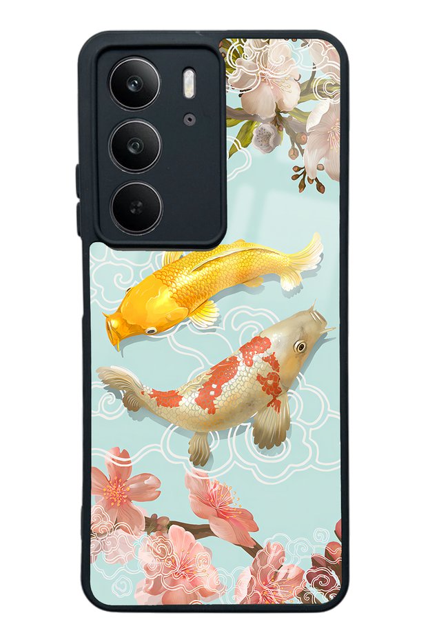 Oppo Realme C75 Glossy Phone Case with Koi Fish Design