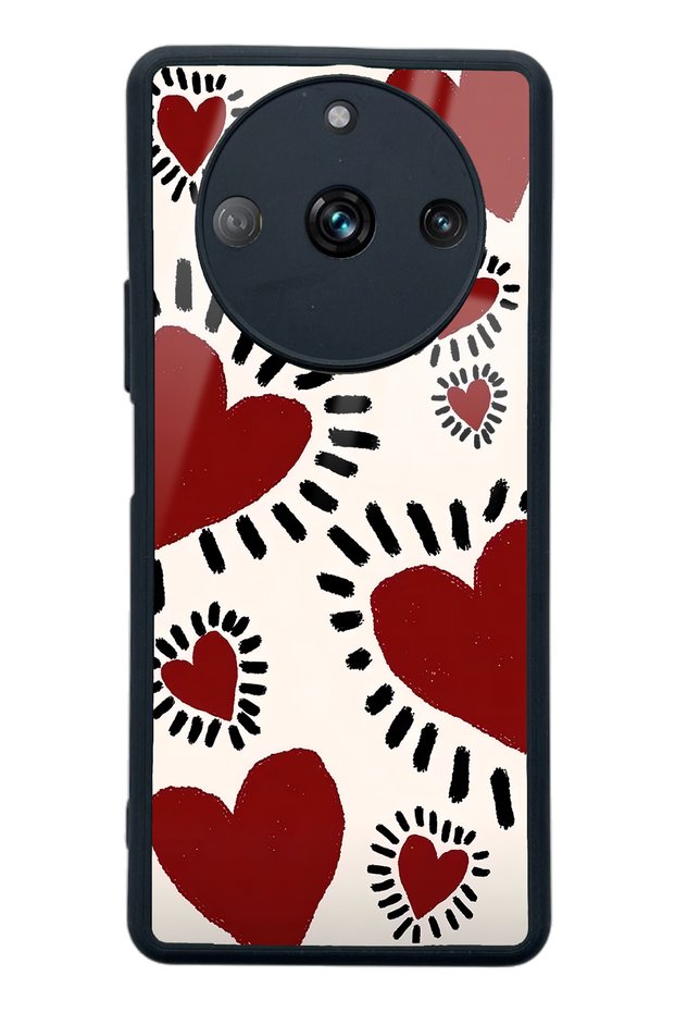 Oppo Realme 11 Pro Brush Heart Design Glossy Phone Case