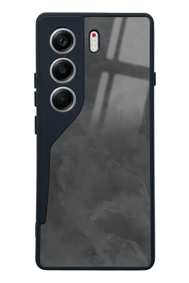 Tecno Camon 40 Glossy Phone Case with Gray Marble Design