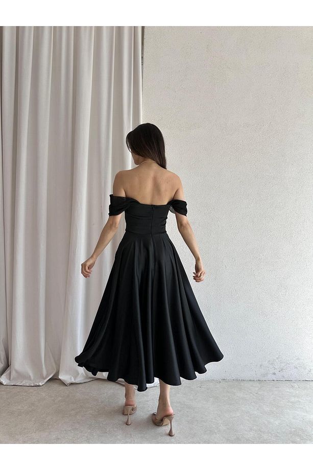 MARX Midi Elbise 3572 - Siyah - 3