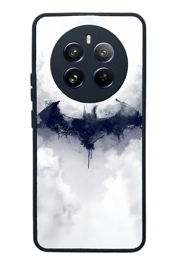 Oppo Realme 12 White Batman Design Glossy Phone Case