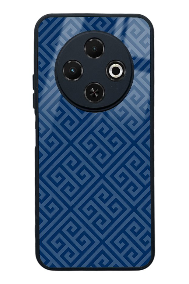 غلاف هاتف لامع بتصميم زرقاء اللون لهاتف Tecno Spark 30C