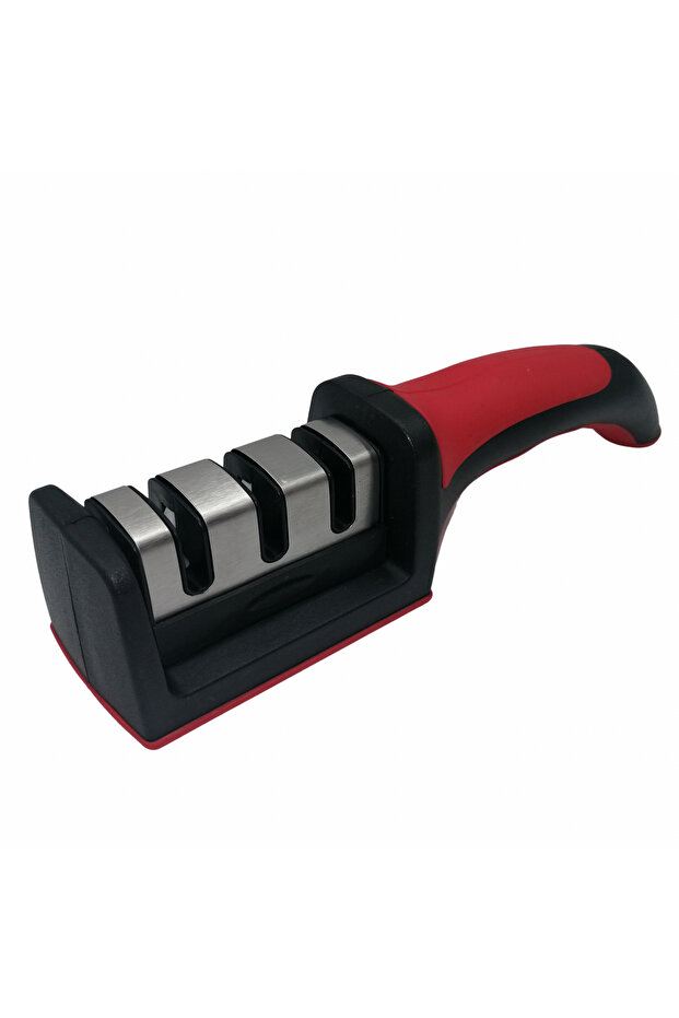 Knife and chisel sharpener, 3 modes, rubber, black - 2