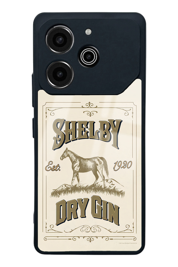 Glossy Phone Case for Tecno Pova 6 Pro Peaky Blinders Shelby Dry Gin Design