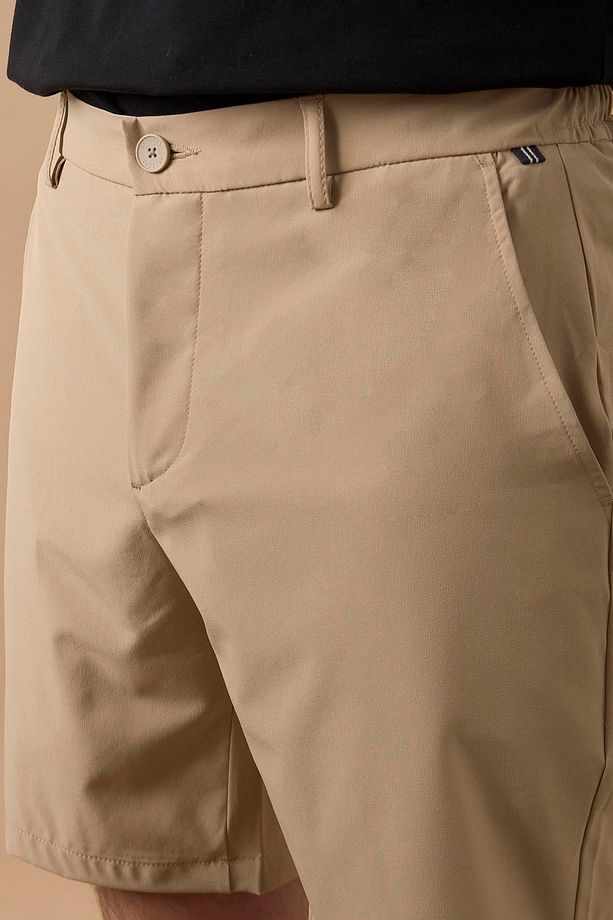 Erkek Bej Jogger Fit Şort - 3