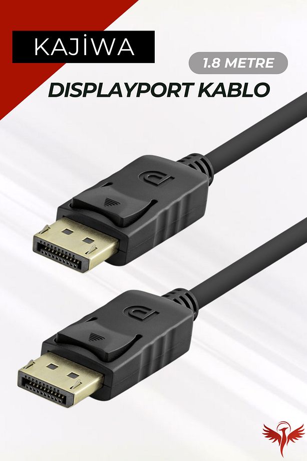 1.8 Metre Displayport Kablo (DP to DP) 60Hz,1440p,2k Monitör-Pc Görüntü Kablosu Premium 1.8mt - 1